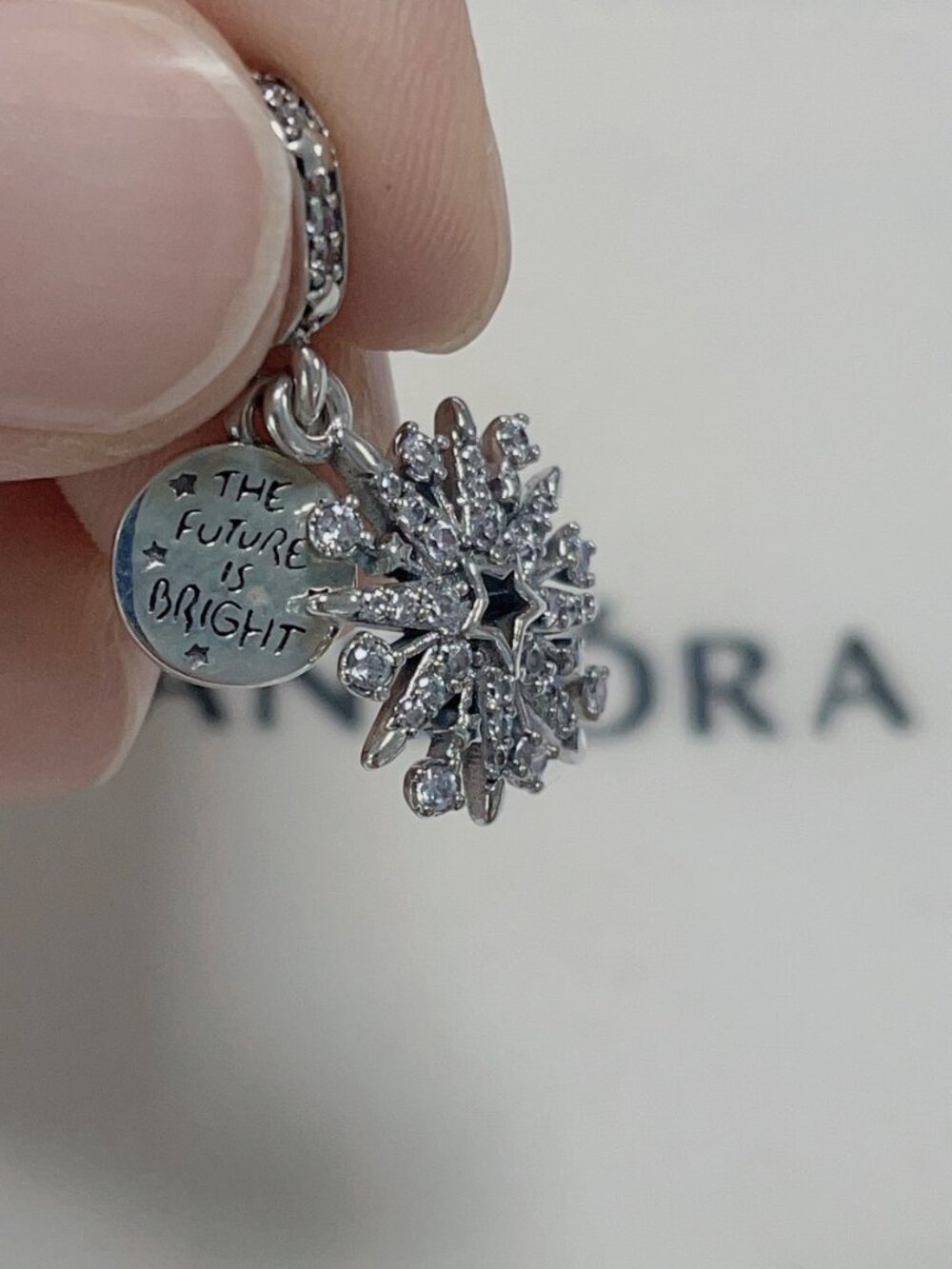 Pandora Sparkling Firework Double Dangle Charm